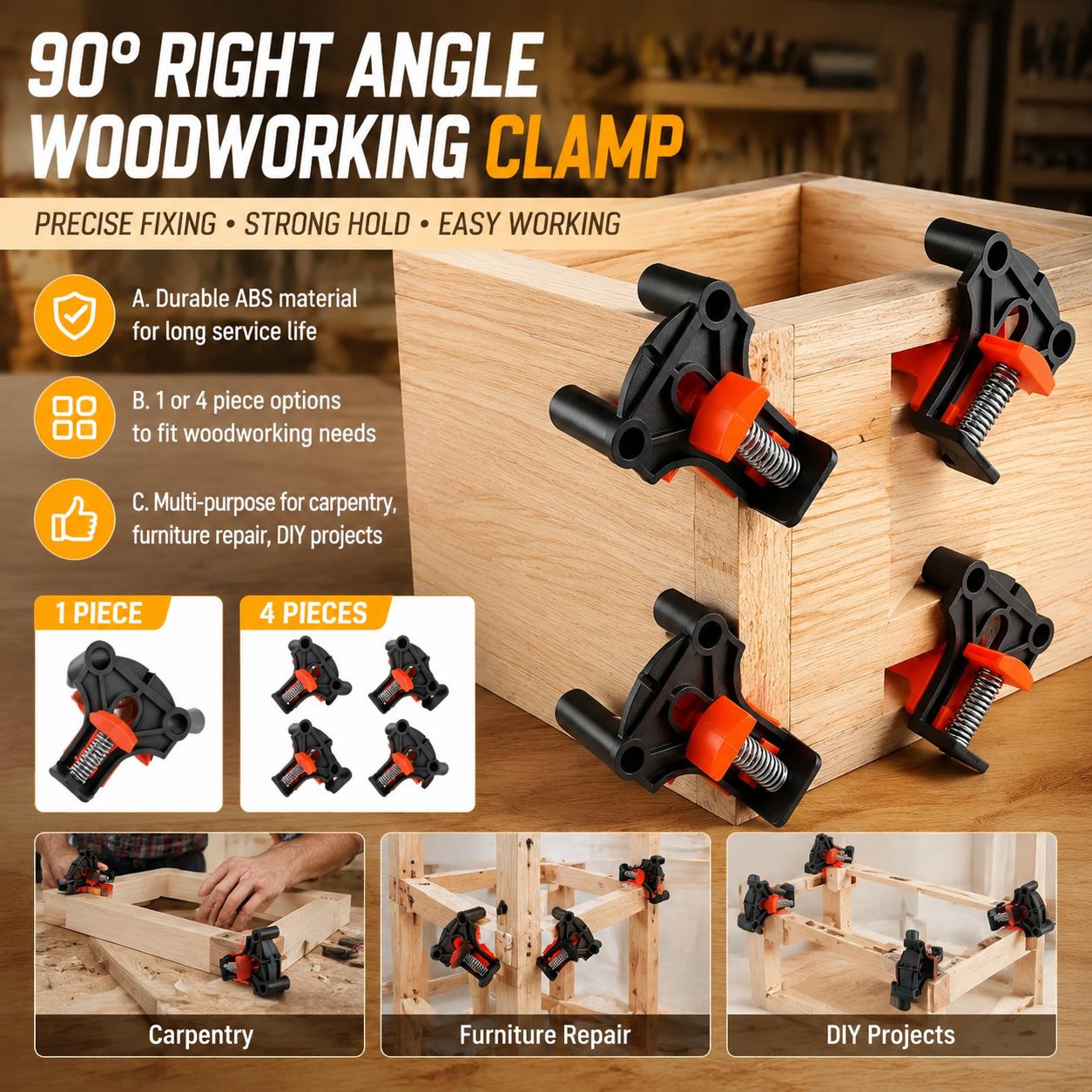 Furniture Hardware Photos - Kit de pinces d'angle à 90