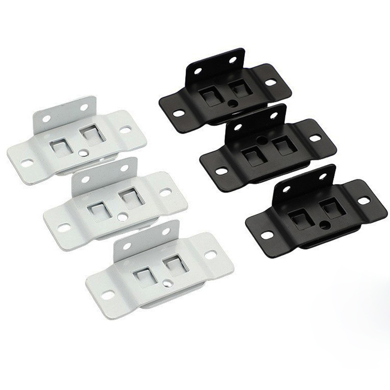 Furniture Hardware Connectors - Lot de 4 connecteurs métalliques 2-en-1