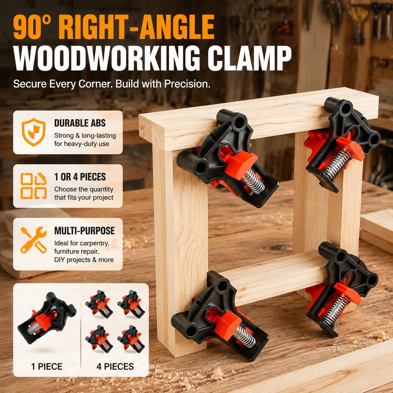 Furniture Hardware Photos - Serre-joints d'angle premium pour le travail