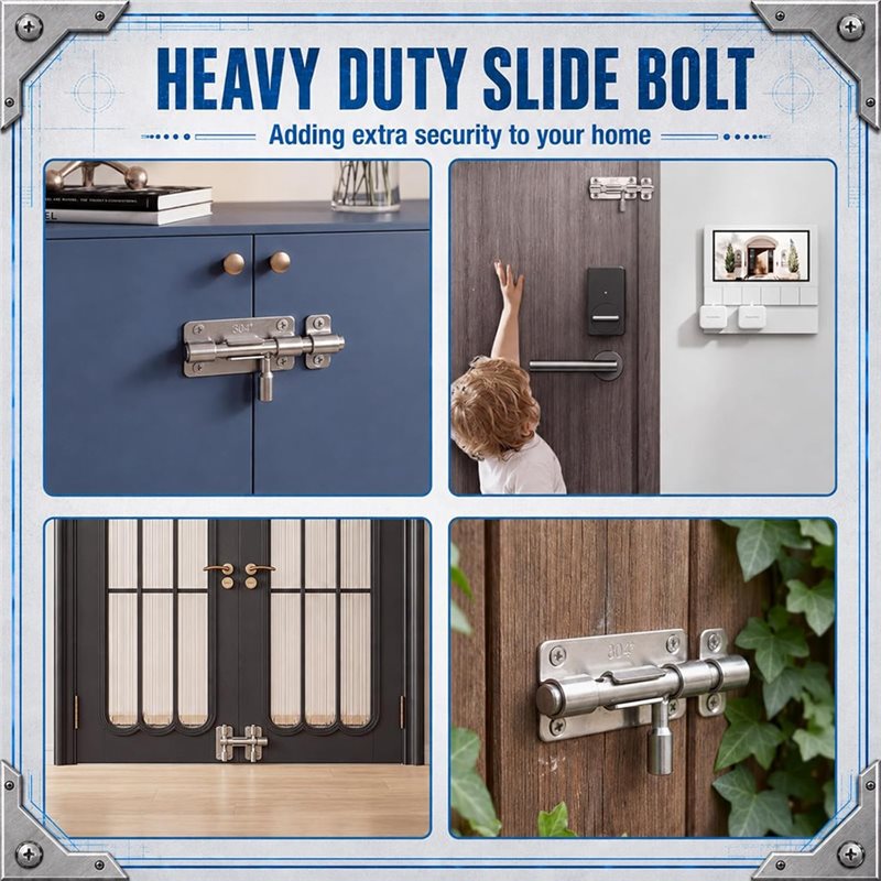 ABRU - Loquet de porte, pêne d - Barrel Bolt Slide avis et prix