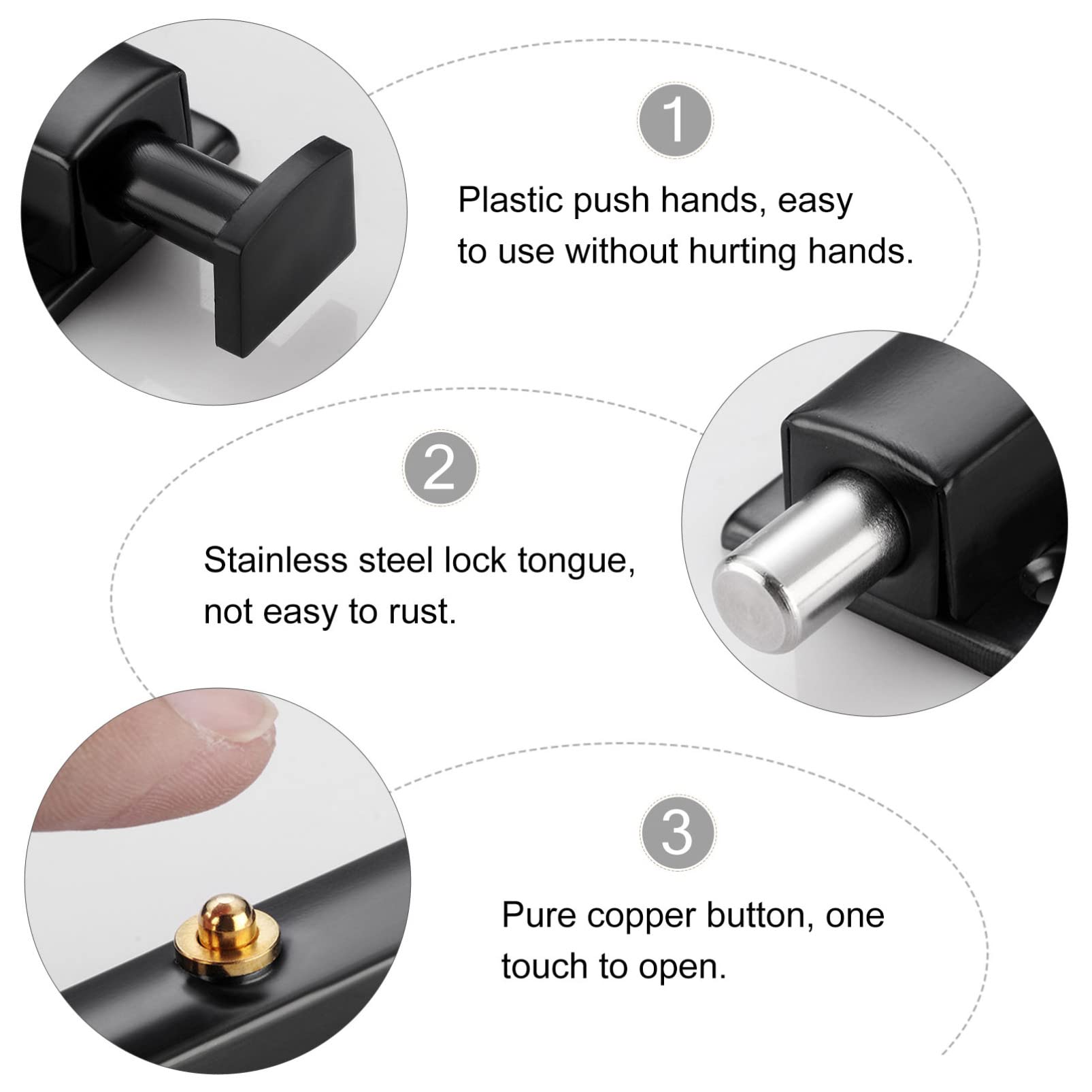 Loquets de porte en acier inox - Barrel Bolt Slide avis et prix